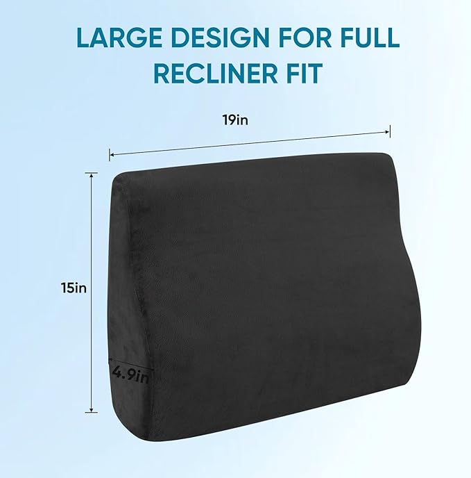 AHUAWA Lumbar Support Pillow for Recliner Chair and Couch, Memory Foam Back - Image 5