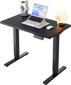 HUANUO 32" Small Electric Standing Desk Adjustable Height, 4 Memory Height by HUANUO