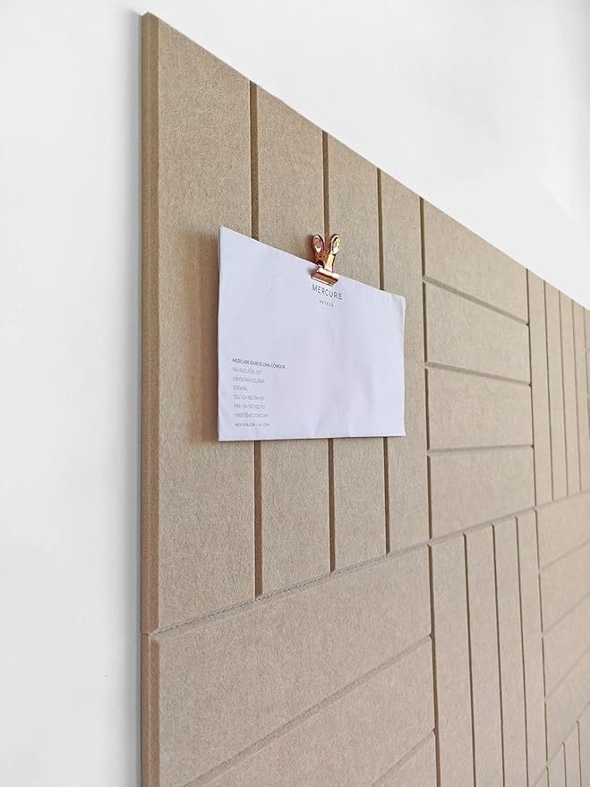 DECORITA Felt Bulletin Board Tiles | Modern Cork Board Alternative | Large Cork - Image 4