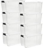 Sterilite 8 Pack Ultra Latching Box, Storage Bins
