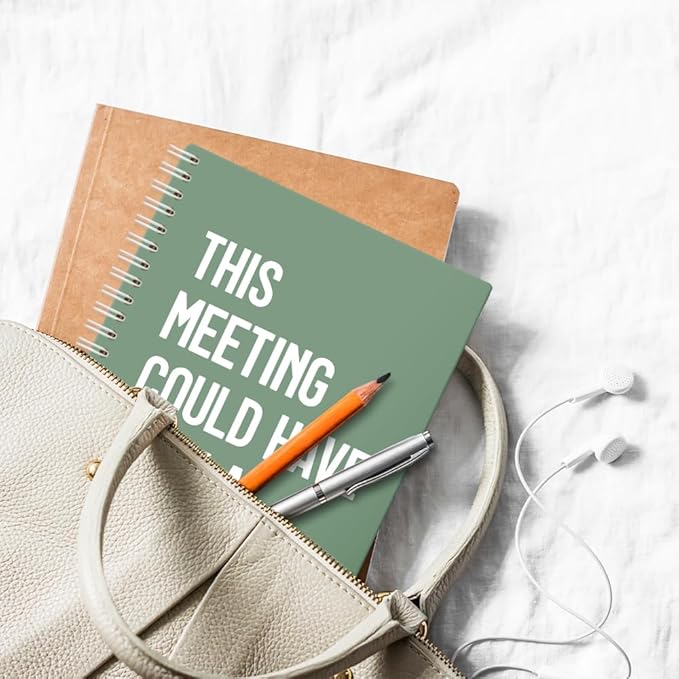 XQLZY This Meeting Could Have Been A Fist Fight Green Spiral Notebook, Funny - Image 5