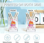 QYUVK It's Fine I'm Fine Everything Is Acrylic Makeup Brush Pencil Holder Cup - Image 3
