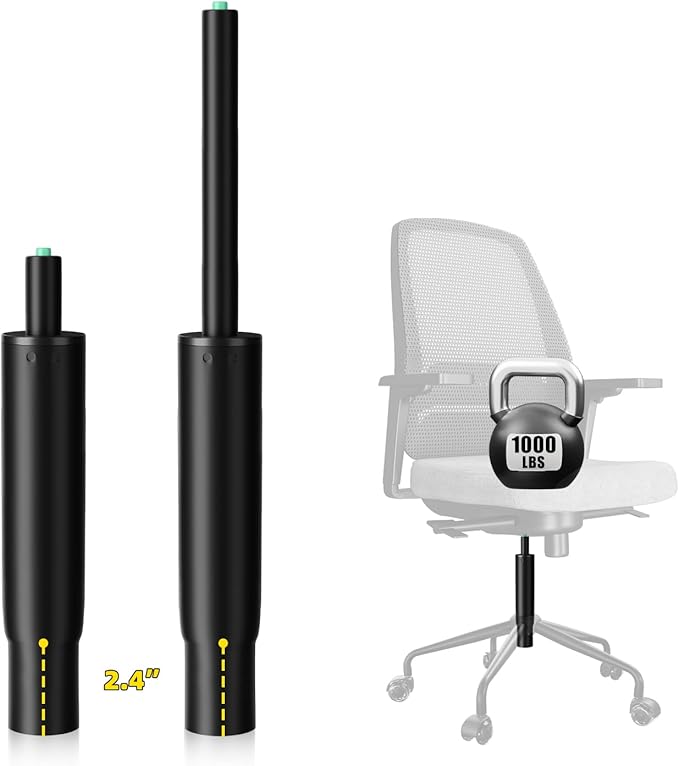 9 Inches to 15 Inches Short Office Chair Cylinder Replacement, 5.5" Stroke by MasteryMart