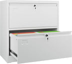 SUXXAN 2 Drawer File Cabinet, Lateral Filing Cabinet by SUXXANFurniture