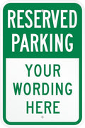 SmartSign "Reserved Parking, Your Text" Custom Sign | 12" x 18" Aluminum by SmartSign