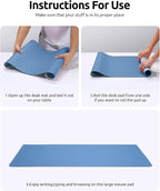 YSAGi Leather Desk Protector, Office Mat, Large Mouse Mat, Non-Slip PU Leather - Image 9