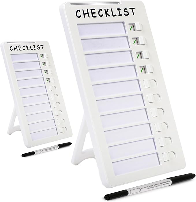 2pcs Dry Erase Chore Chart, Standable Whiteboard Checklist Board, Chore Chart by SENWHAL