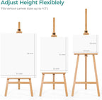 VISWIN Wooden Art Easel for Painting, Adjustable & Foldable Beech Wood Display - Image 4