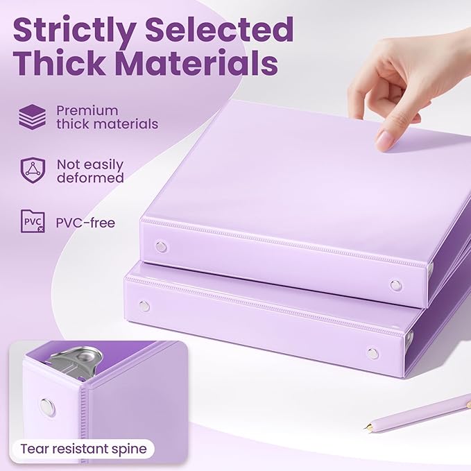 SUNEE 3 Ring Binder 1 Inch 1 Pack - Image 4