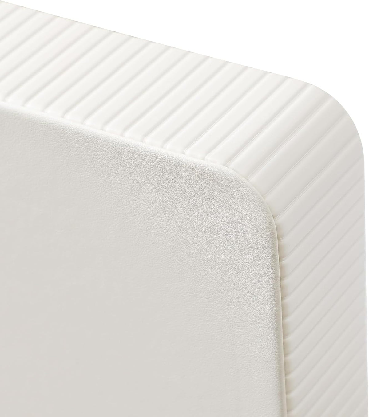 Desk Organizer Tray, PU Leather Nightstand Organizer, Ivory 2-Pack
