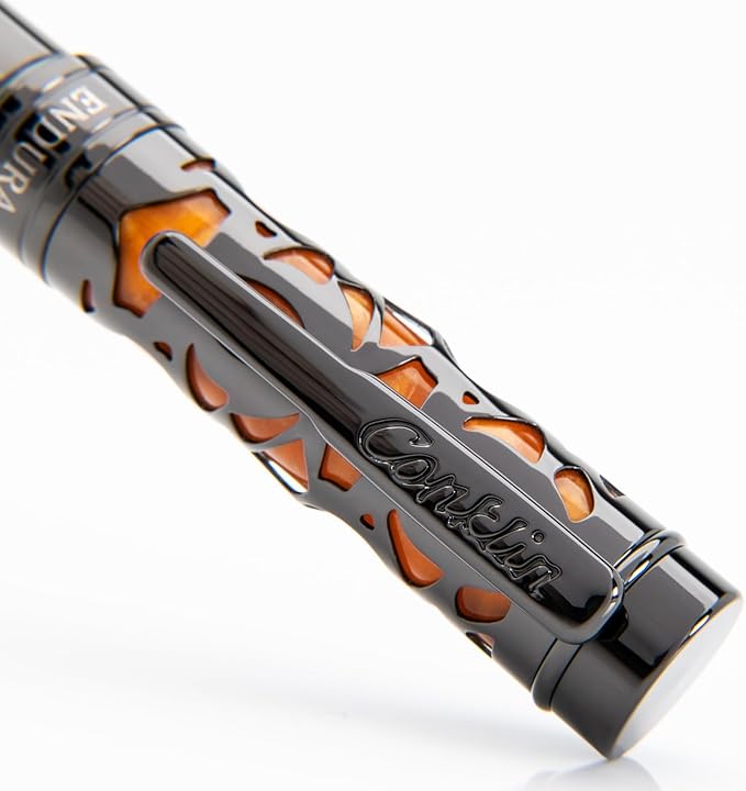Conklin Endura Deco Crest Fountain Pen in Orange - Image 13