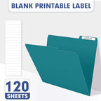 File Folder, PANDRI 120 Pack File Folder, 1/3 Cut Tab, Letter Size, Filing - Image 5