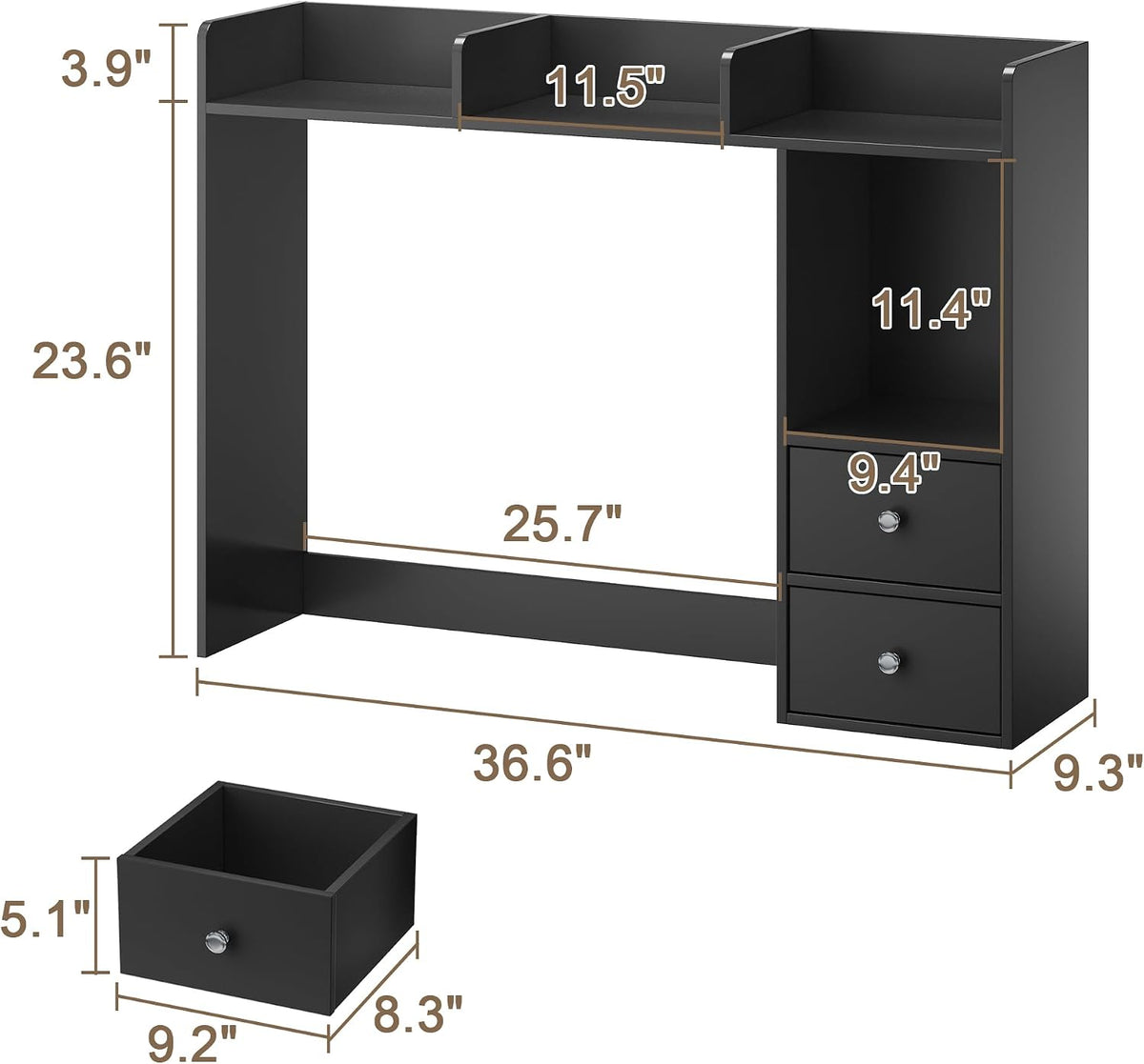 ChooChoo Desktop Bookshelf with LED Lights and 4 Shelves