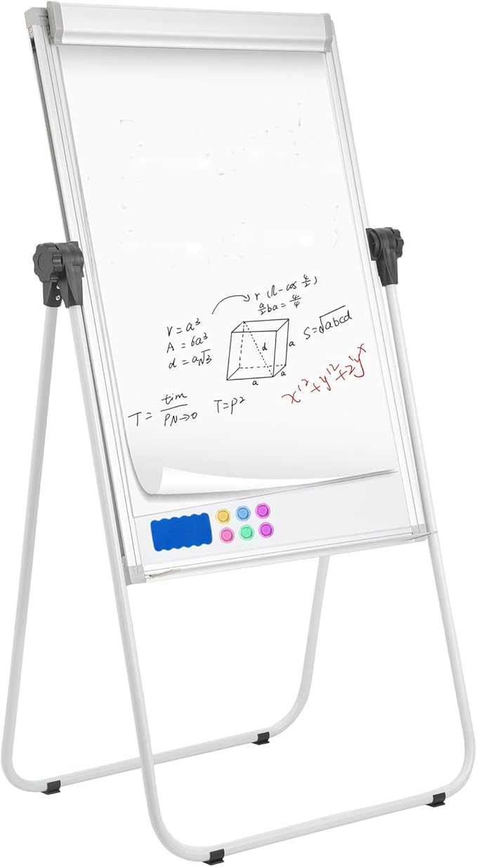 U-Stand Magnetic Whiteboard Easel 36 x 24 Inch, Double Sided Dry Erase Board by DexBoard