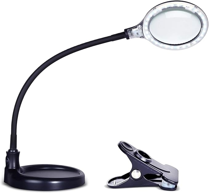 Brightech LightView Pro Flex 2 in 1 Magnifying Desk Lamp, 2.25x Light Magnifier by Brightech