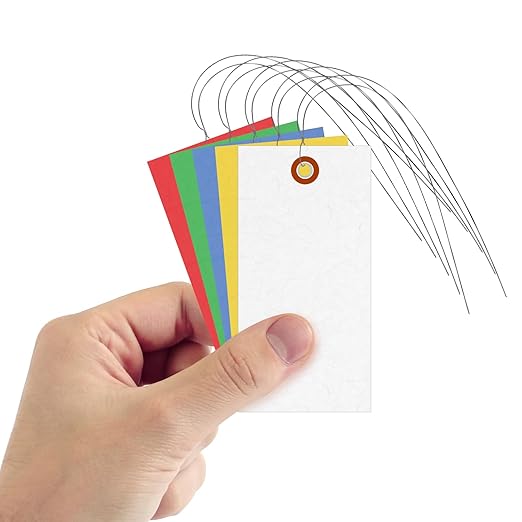 SmartSign 4.75 x 2.375 inch Multi Colored Blank Tyvek Shipping Tags - Image 3