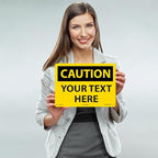 Custom OSHA Style Caution Sign 10" x 14" Aluminum Sign, Customizable "Your Text - Image 2