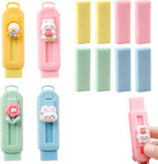 BetterJonny Sliding Retractable Eraser, 4 Color Push Pull Erasers and 8 Refills by BetterJonny