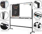 Large Dry-Erase Rolling Magnetic Whiteboard - Image 3