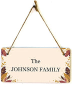 Signs ByLITA Autumn Leaves Personalized Hanging Wall or Door Sign | Custom - Image 9