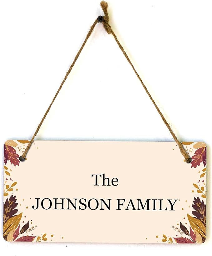 Signs ByLITA Autumn Leaves Personalized Hanging Wall or Door Sign | Custom - Image 9