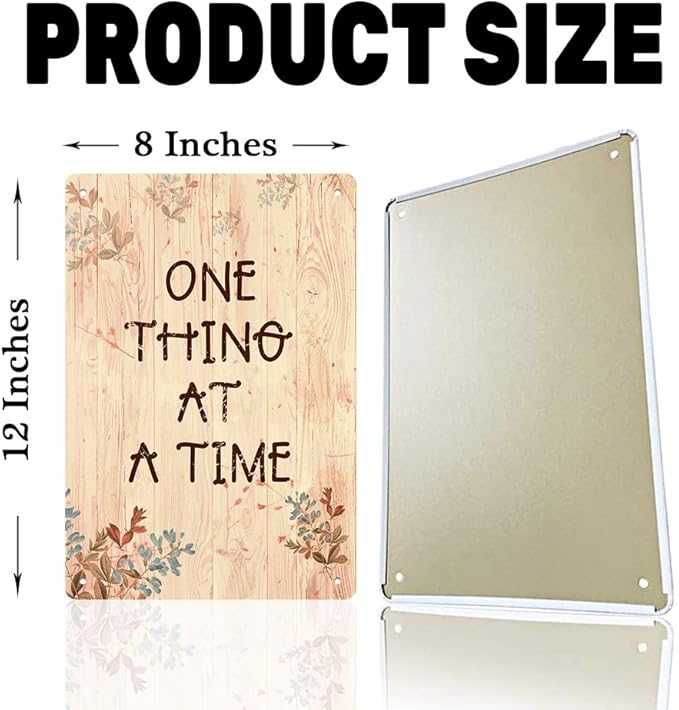 One Thing at A Time Iron 20X30 cm Retro Look Decoration Crafts Sign - Image 2