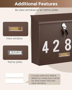 LAND·VOI Locking Wall-Mount Mailbox - Image 8