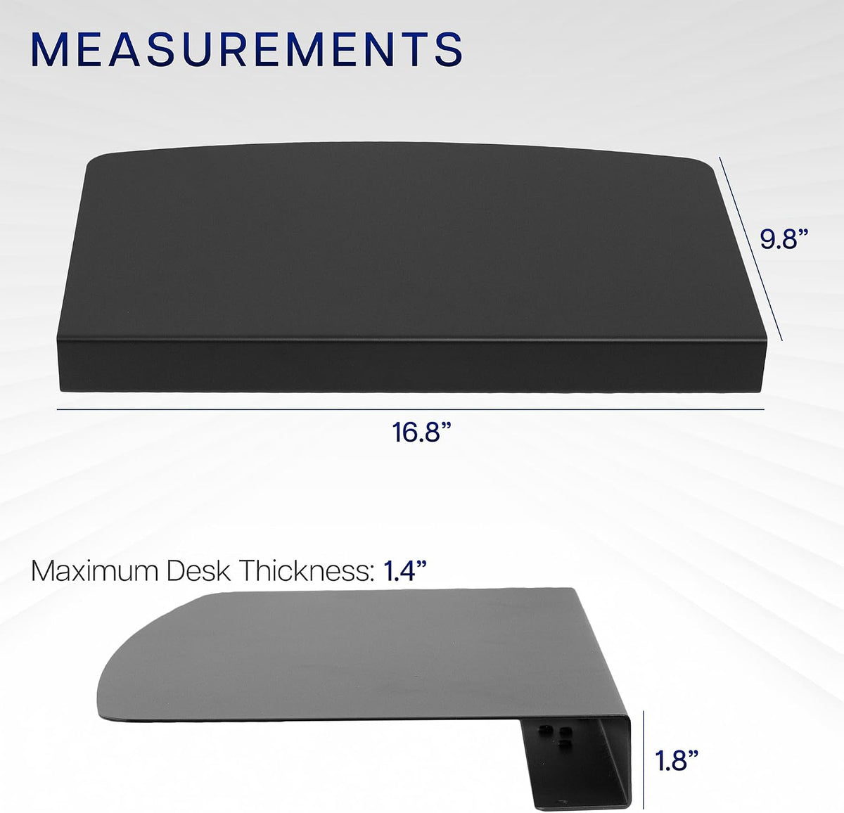 VIVO Black 17 in Corner Desk Connector Platform, DESK-AC07S