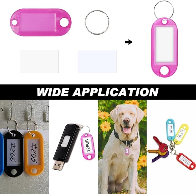 Key Labels, Key Tags, 30 Pack Plastic Key Tags - Image 4