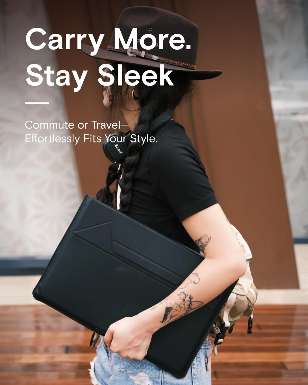 MOFT Laptop Carry Sleeve with Stand &Smart Storage for 16" Laptop fo...