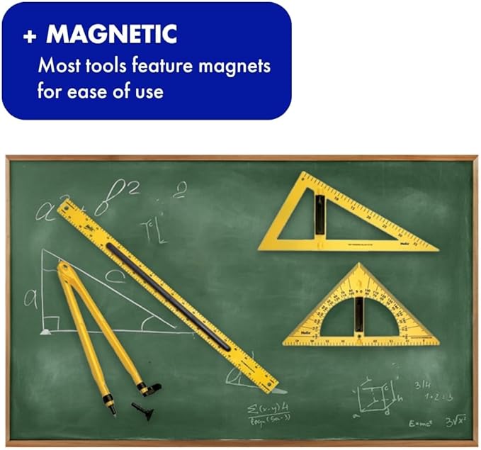 Helix - Magnetic Classroom Whiteboard Geometry 4 Piece Set - Compass - 2 - Image 4