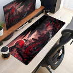Riverside Full Moon Desk Pad Black Red Desk Mat Japanese Anime Extended XXL - Image 4
