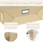 BLU MONACO | Set of 6 Foldable Taupe Magazine File Holders - Image 6