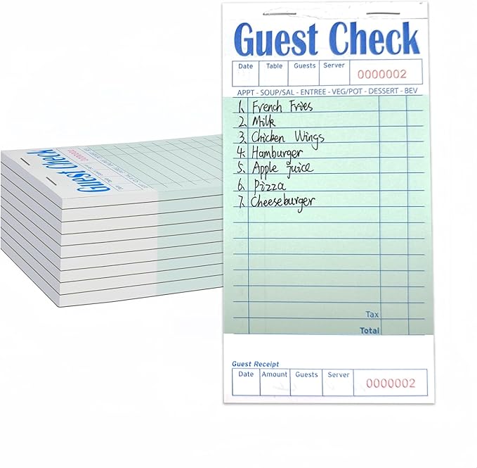 Guest Check Books 10 Pack, Guest Checks by VIANDKI