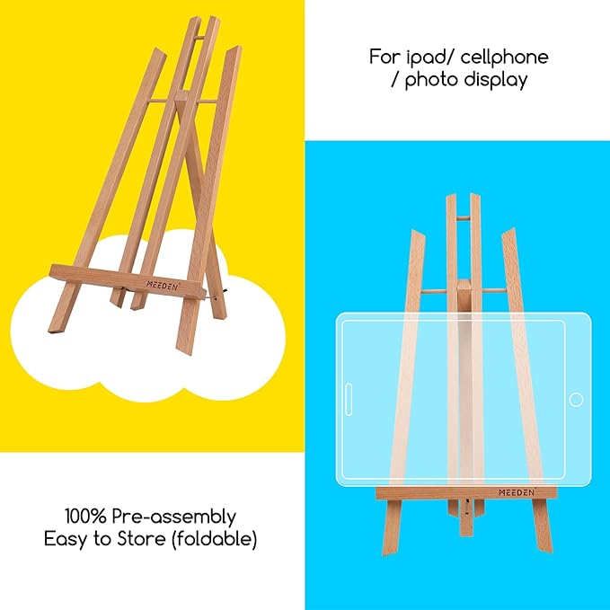 MEEDEN 20 Inch Tabletop Easel: 12 Pack Beech Wood Easel - Image 4