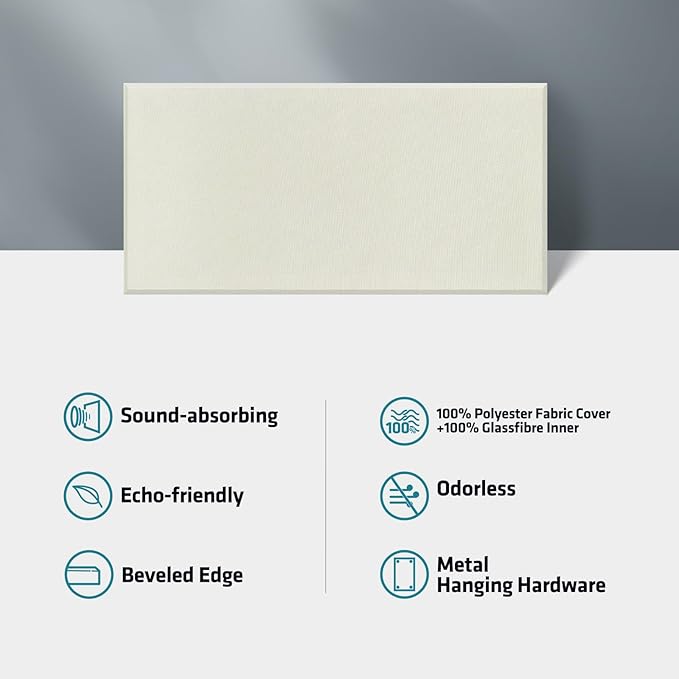 UMIACOUSTICS 4 PCS Acoustic Wall Panels, 2“ Thick 23.6" x 11.8" Fiberglass - Image 5