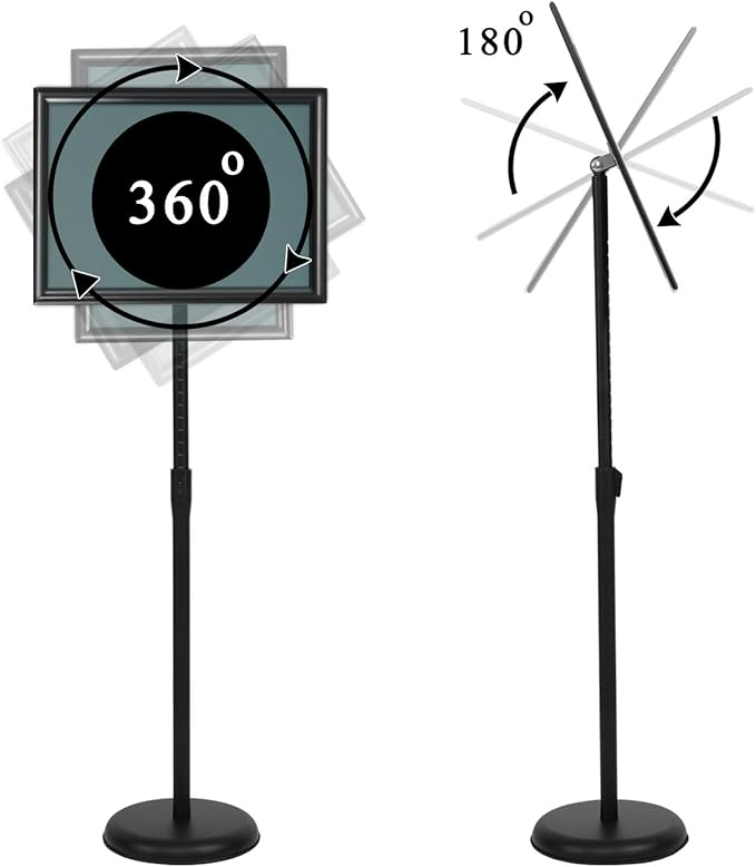 VAIIGO 11 x 17 Inch Adjustable Pedestal Sign Holder Poster Stand, Heavy Duty - Image 2