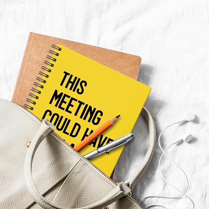XQLZY This Meeting Could Have Been A Fist Fight Yellow Spiral Notebook - Image 5