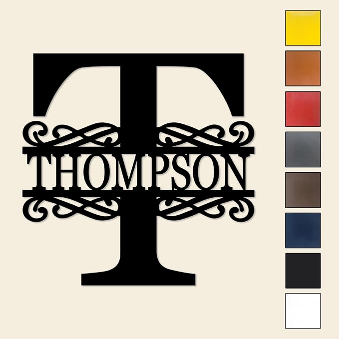 Custom Metal Signs | Personalized Monogram Name Sign | Outdoor Wall Art - Image 6