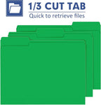 File Folder, PANDRI 120 Pack File Folder, 1/3 Cut Tab, Letter Size, Filing - Image 3
