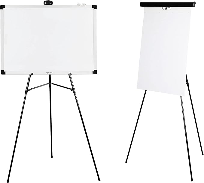 Amazon Basics High Boardroom Aluminum Flipchart Whiteboard and Display Easel - Image 2
