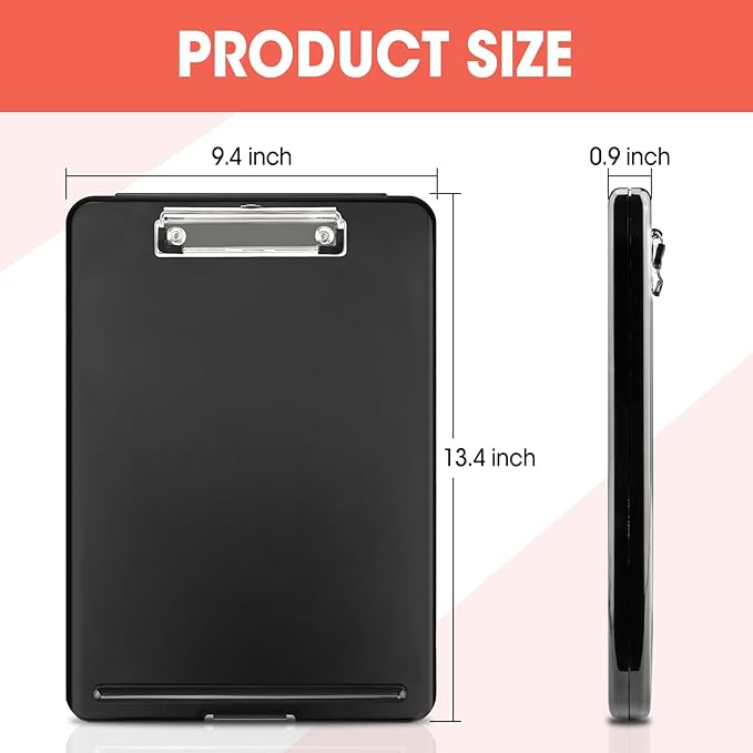 6 Pack Clipboard with Storage, High Capacity Storage Clipboard 8.5 x 11 with - Image 2