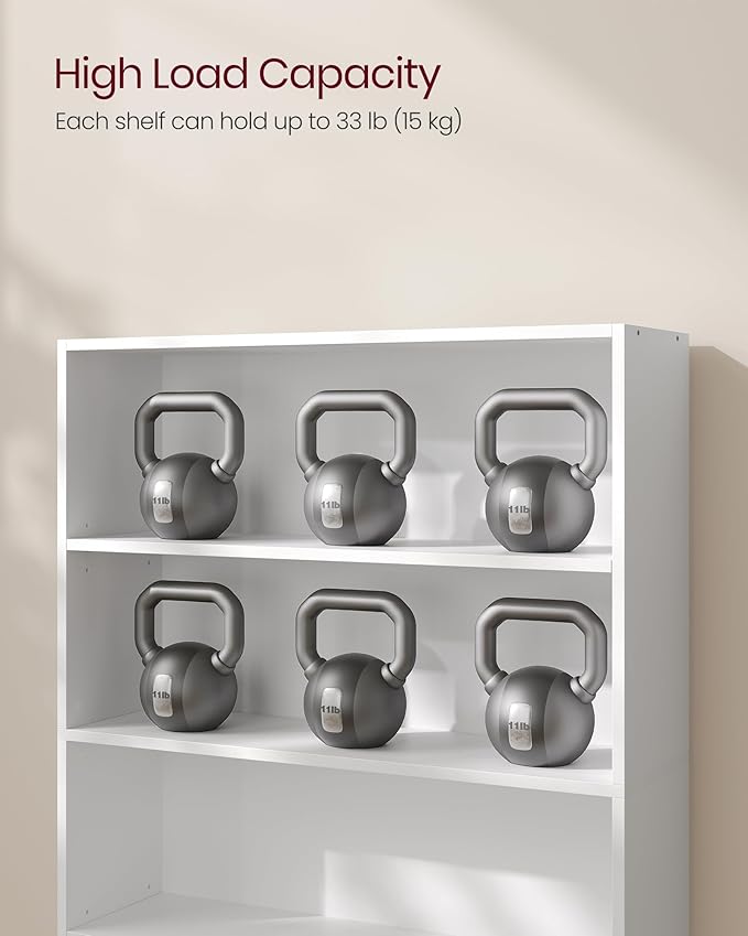VASAGLE Set of 2 Bookshelves, 30 Inches Wide, 5-Tier Open Bookcases - Image 9