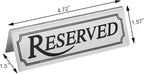 New Star Foodservice Stainless Steel Table Tent Sign, 4.75"x 1.75") - Image 2
