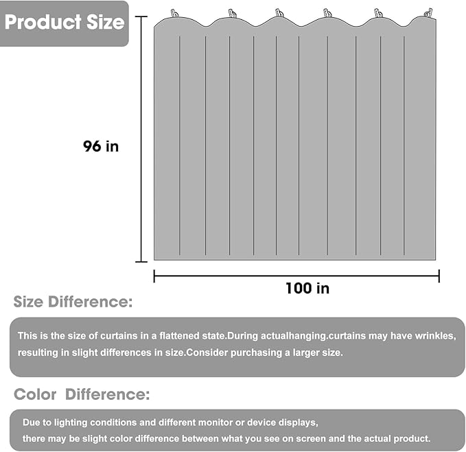 Cbsroro Room Divider Blackout Curtain Track Curtains Wall Dividers Panels Screen - Image 2