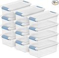 Sterilite 12-Pack Latching Box, Under Bed Storage Bins by Sterilite