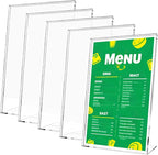 PEDOBALI 5 Pcs 8. 5" x 14" Sign Holders Acrylic Document Holder Graphic Poster by PEDOBALI