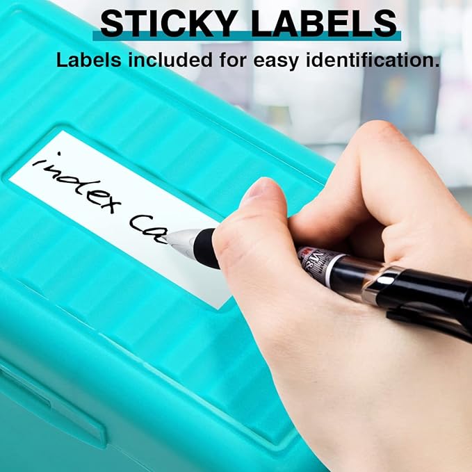 H4D Index Card Holder 3x5, Index Card Box Organizer Case, 3x5 Flash Note Card - Image 4