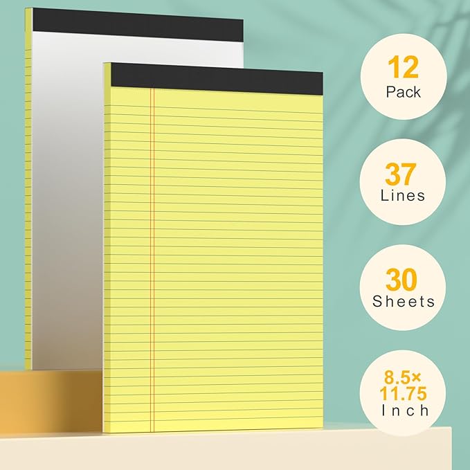 Yellow Legal Pads 8.5 x 11 College Ruled - Image 2