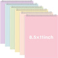 Maitys 6 Pcs Legal Pad Steno Spiral Notebook 8.5" x 11" Top Bound Spiral Pads by Unknown